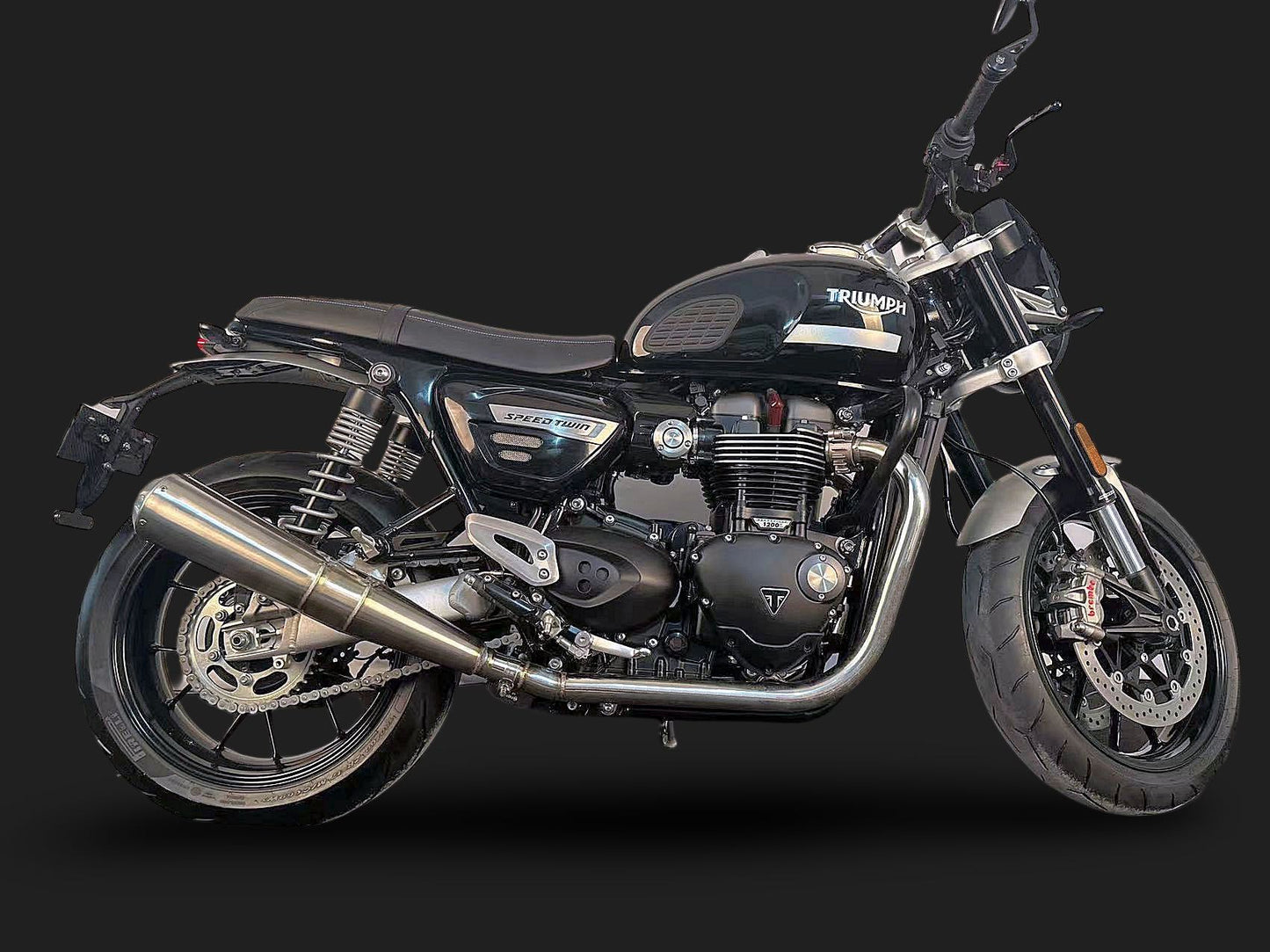 Escape de titanio pulido para Triumph Speed ​​Twin 1200