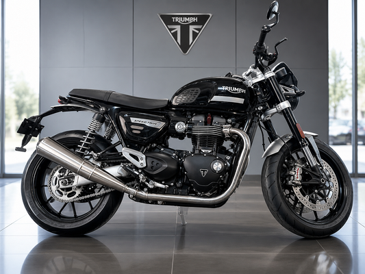 Triumph Speed Twin Vandemon 1200 Polished Titanium Exhaust 2019-2024