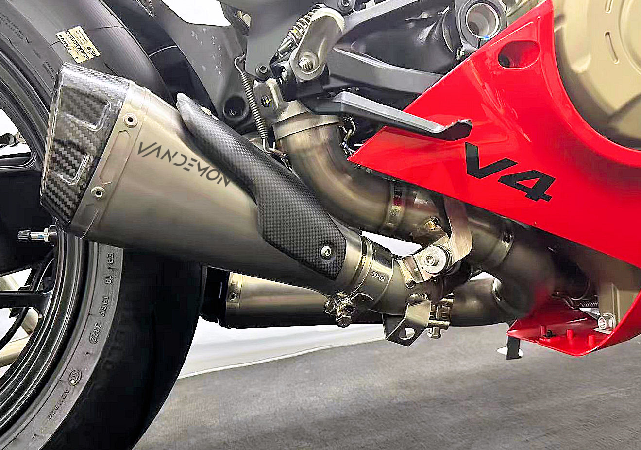Ducati Panigale V4 Vandemon All Titanium Slip-On 2023 On