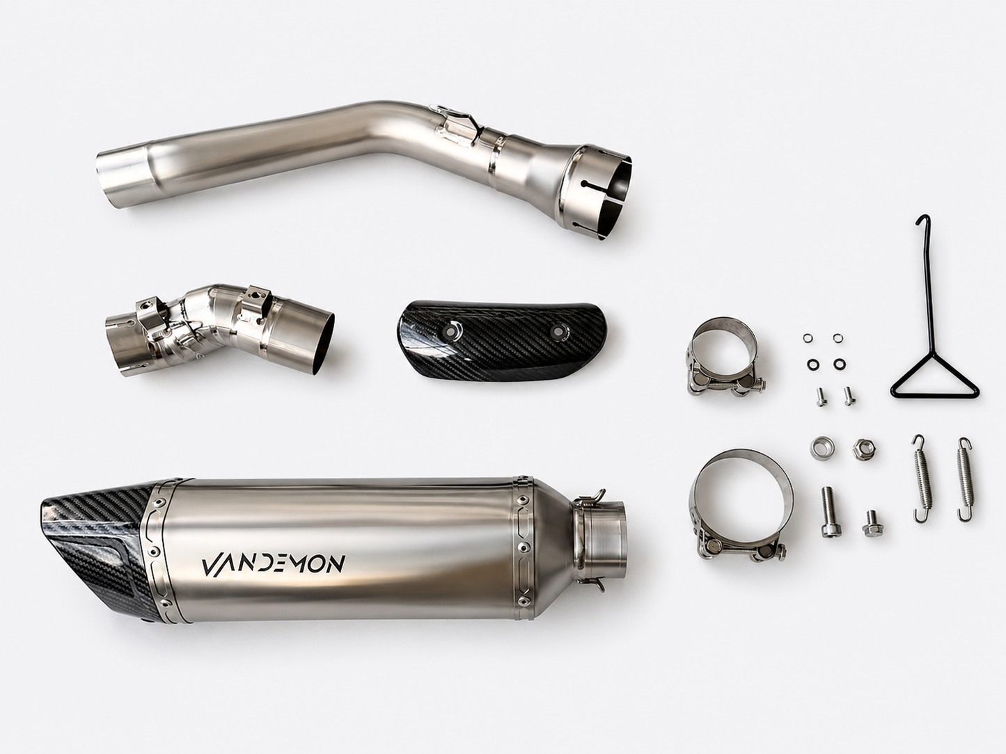 Escape de titanio Vandemon y silenciador de fibra de carbono para Kawasaki ZX10R y ZX10RR