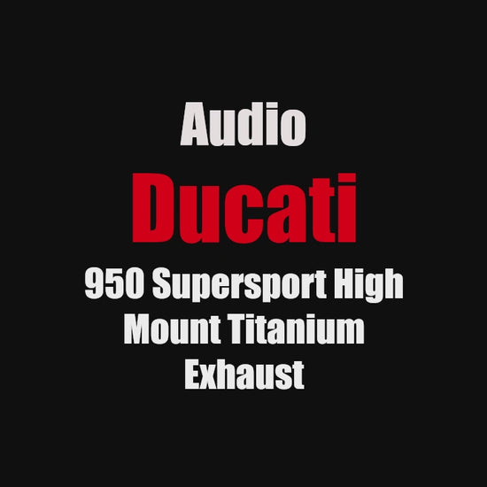 An audio of ducati 950 supersport high mount titanium exhausts.