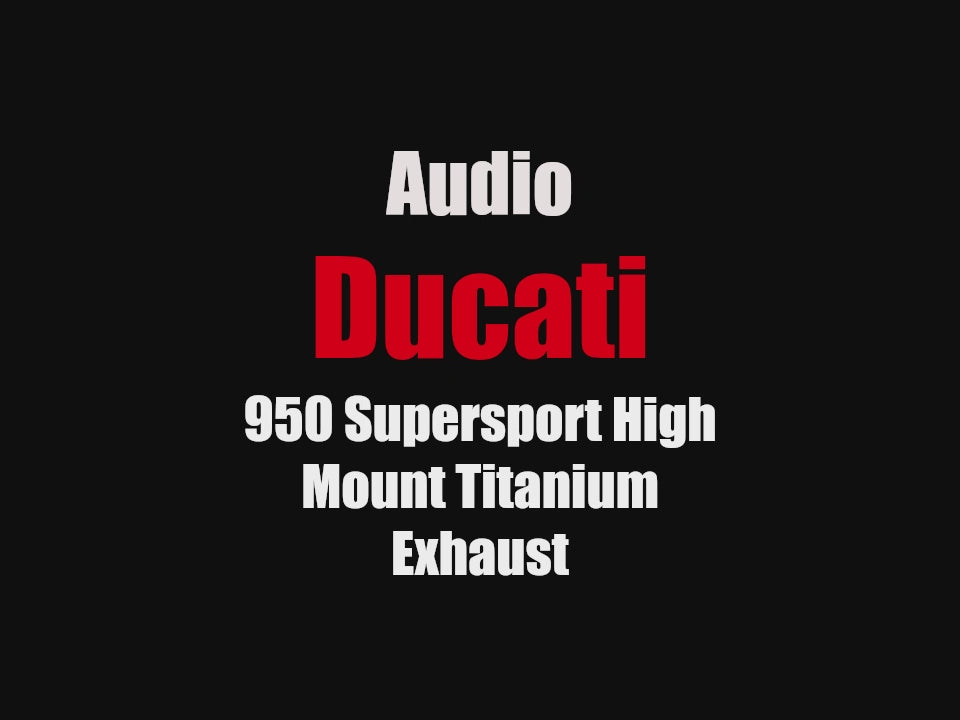 An audio of ducati 950 supersport high mount titanium exhausts.