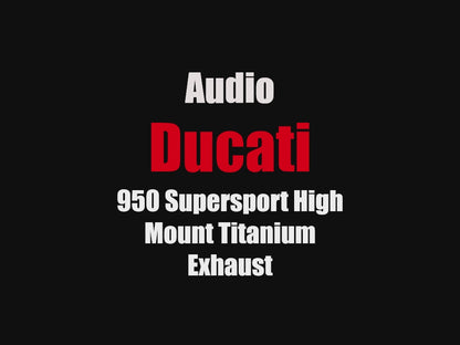 An audio of ducati 950 supersport high mount titanium exhausts.