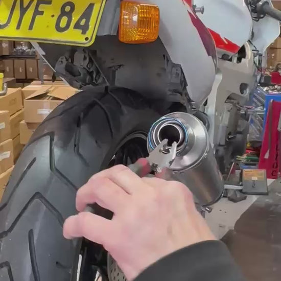 Honda CBR250RR Vandemon Race Titanium Exhaust System-Baffle removed