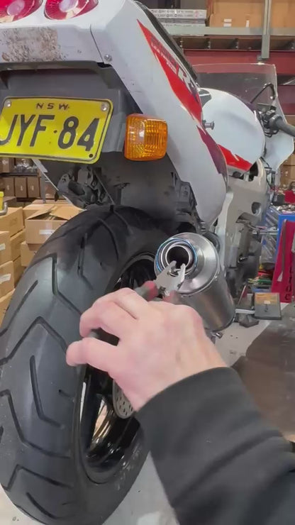 Honda CBR250RR Vandemon Race Titanium Exhaust System-Baffle removed