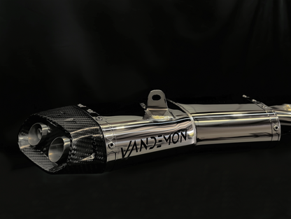 Sistema de escape de montaje bajo de acero inoxidable CFMOTO 450NK