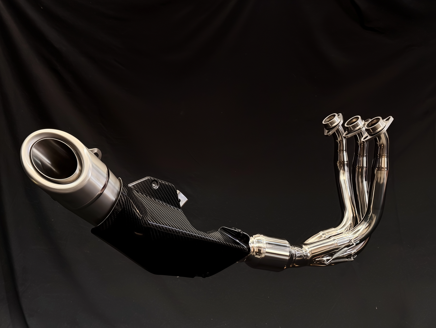 CFMOTO 675SR-R, 675SR-S, 675SS & 675NK Slash Cut Low Mount Titanium Exhaust System