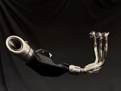 CFMOTO 675SR-R, 675SR-S, 675SS & 675NK Slash Cut Low Mount Titanium Exhaust System