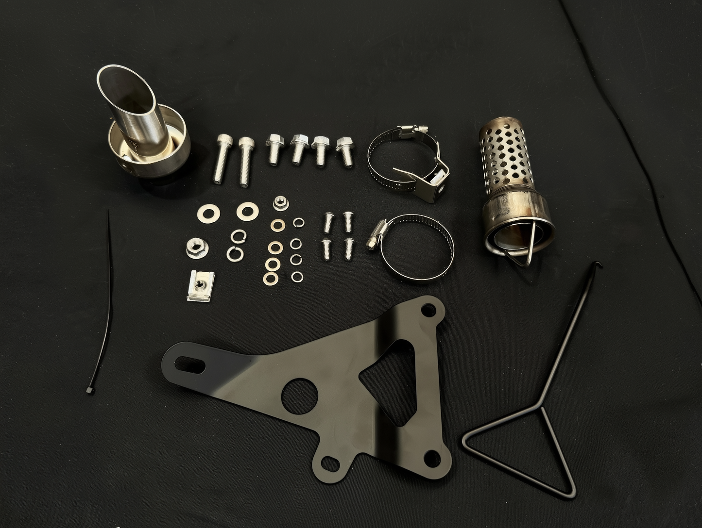 CFMOTO 675SR-R, 675SR-S, 675SS & 675NK Slash Cut Low Mount Titanium Exhaust System