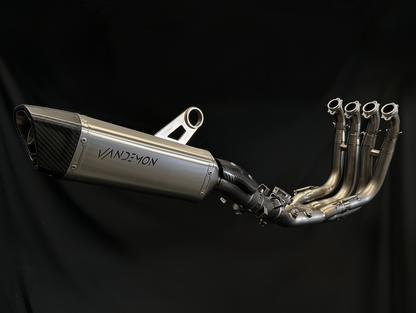 Vandemon exhaust system on a black background