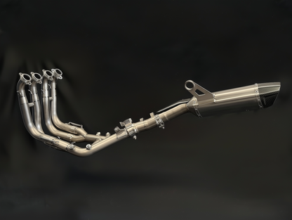 Motorcycle exhaust pipe on a black background