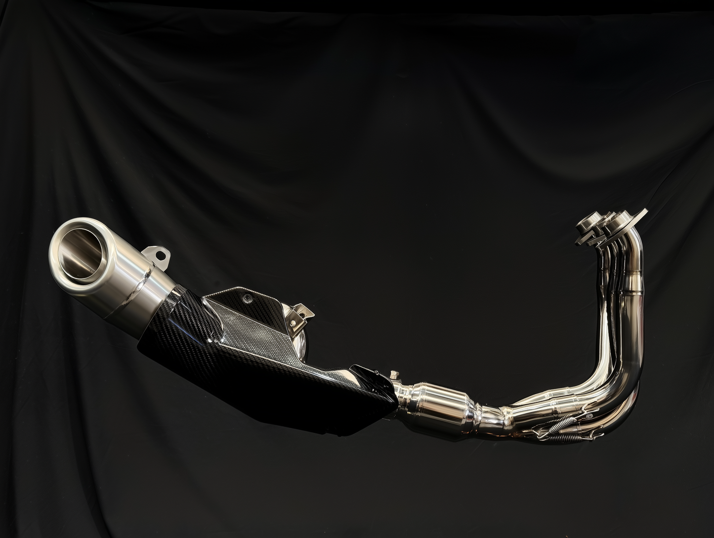 CFMOTO 675SR-R, 675SR-S, 675SS & 675NK Slash Cut Low Mount Titanium Exhaust System
