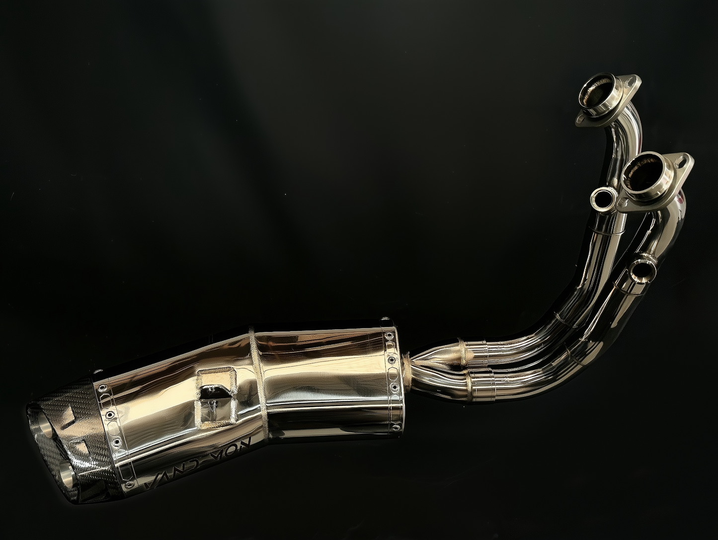 Sistema de escape de montaje bajo de acero inoxidable CFMOTO 450NK