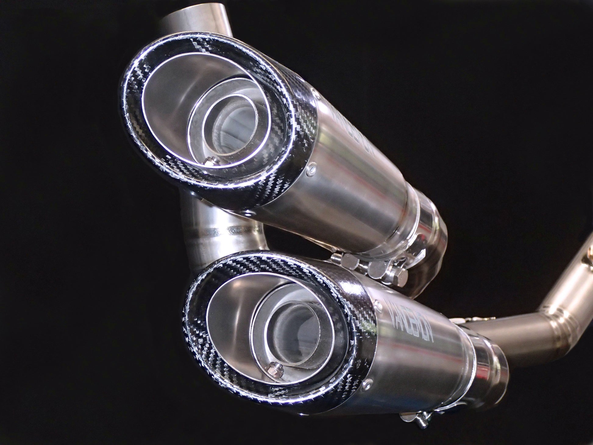 2016-19 XDiavel 1260 Full Titanium Exhaust Mufflers silencers installed
