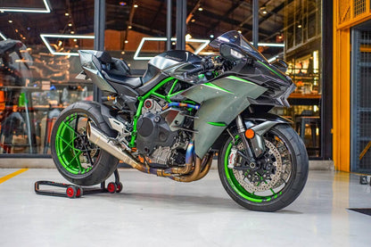 川崎 Ninja H2 &amp; H2R Vandemon 拉丝钛合金排气系统 2015-24