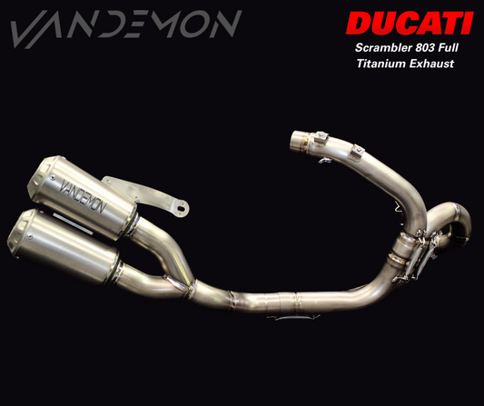 Ducati Scrambler & Cafe Racer 803cc 2015-20 Vandemon Titanium Exhaust