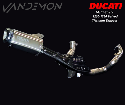 Sistema de escape de titanio con función de válvula de escape OEM para Ducati Multistrada 1200-1260