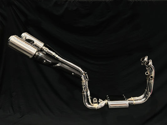 CFMOTO 450SR & SS Stainless Steel / Titanium High Mount Exhaust System