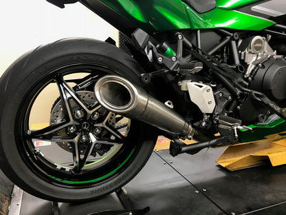 Kawasaki H2 SE SX Vandemon totalmente de titanio H2R Slip-On 2018-24