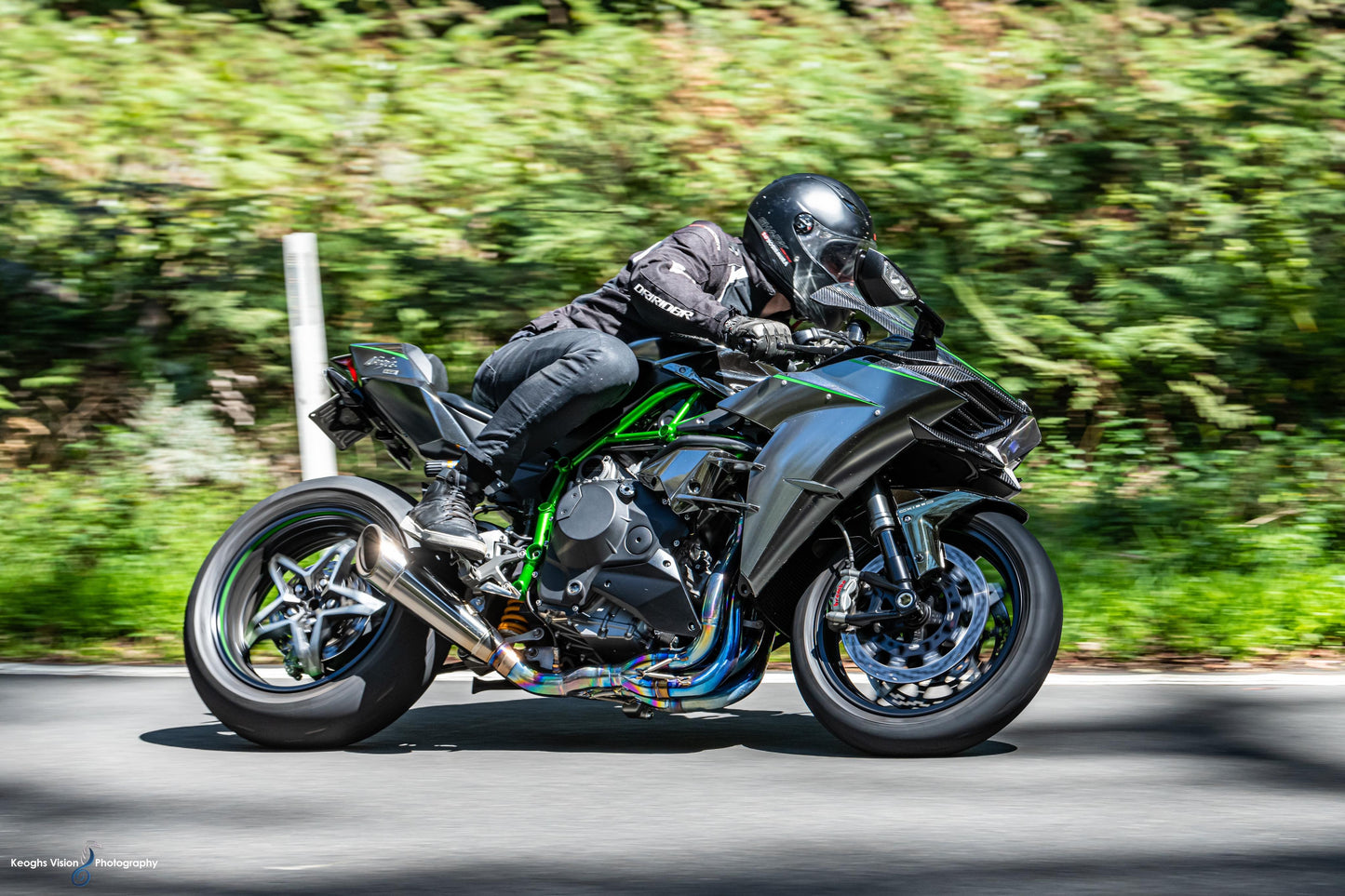 Kawasaki Ninja H2 & H2R Vandemon Polished Titanium Exhaust System 2015-23