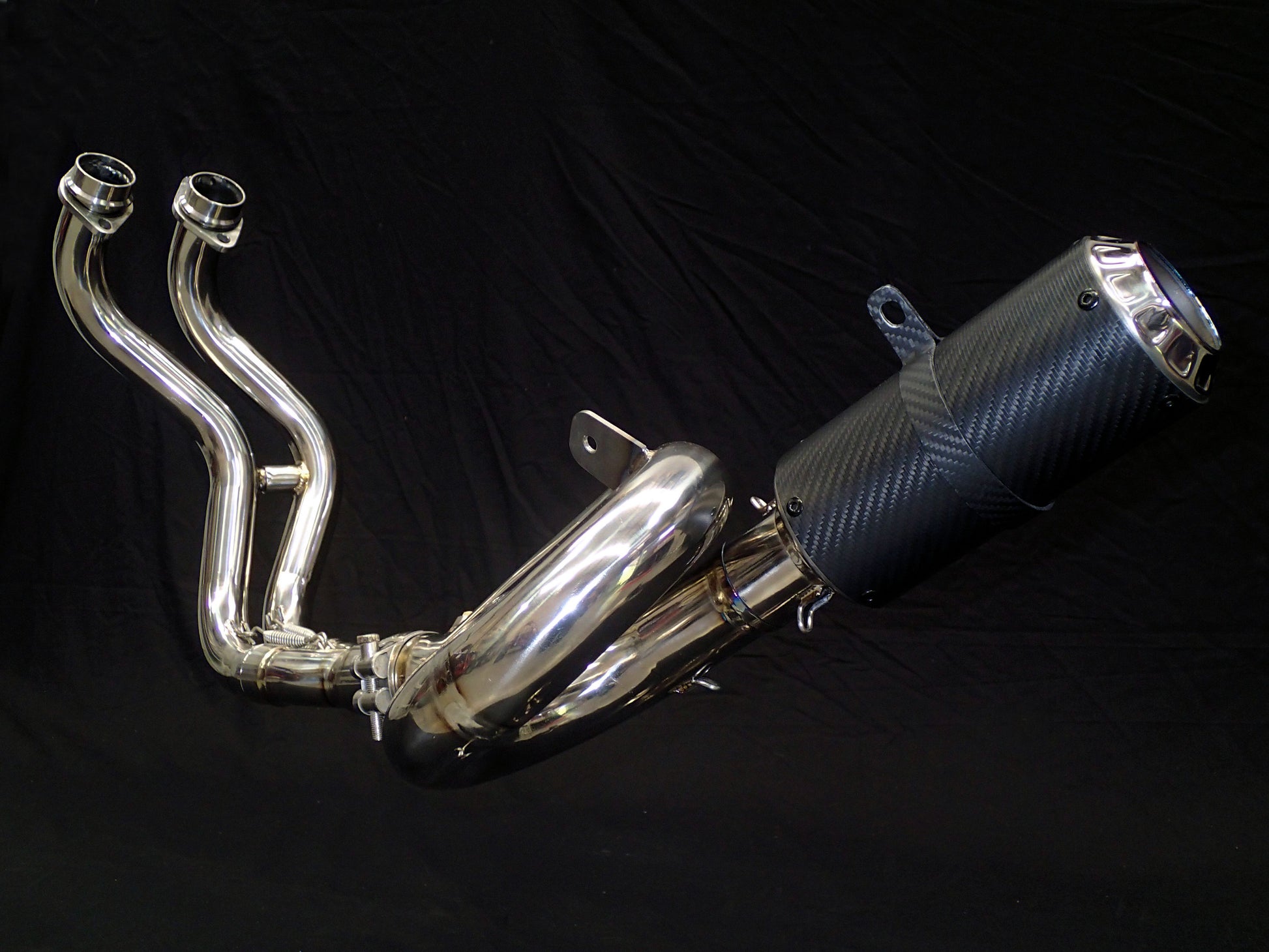 Vandemon Polished Titanium Exhaust & Carbon Fibre Muffler 2014-21